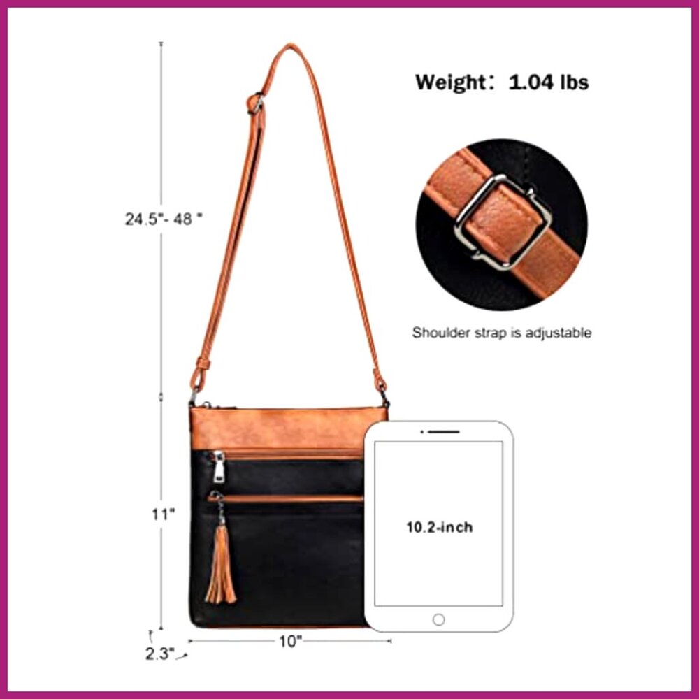 Crossbody Bag With Adjustable Strap, Multi Pocket… - image 4
